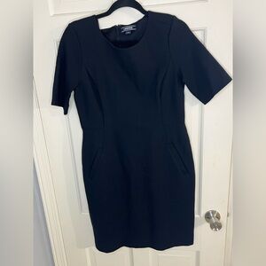 Lands' End Classic Black Midi Dress